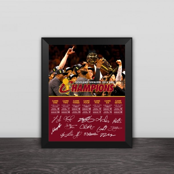 2016 Cleveland Cavaliers Champion Family Portrait Wood Photo Frame Photo Wall