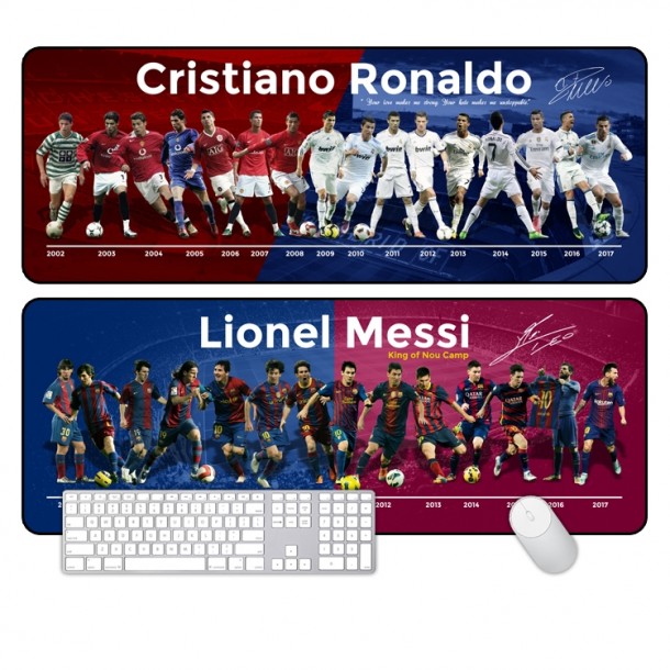Messi C Ronaldo's career large mouse pad Office keyboard pad table mat gift