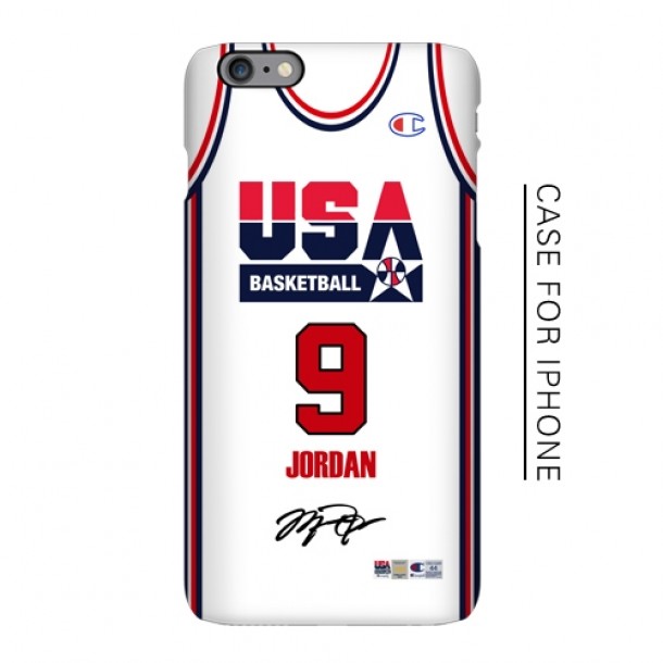 1992 American men's basketball dream white jersey matte phone case