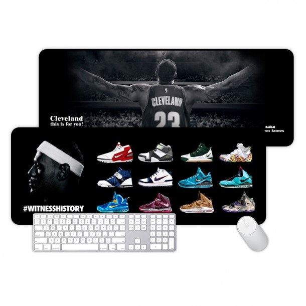 LeBron James career sneakers models large mouse pad Office keyboard pad table mats JAMES