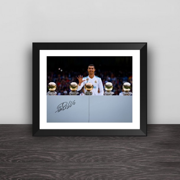 C Ronaldo Golden ball slam solid wood decorative photo frame photo wall