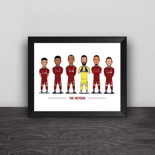 Liverpool back line illustration solid wood decorative photo frame photo wall table hanging frame