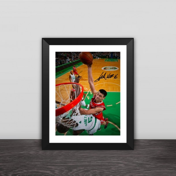 Houston Rockets Yao Ming KG solid wood decorative photo frame photo wall table hanging frame