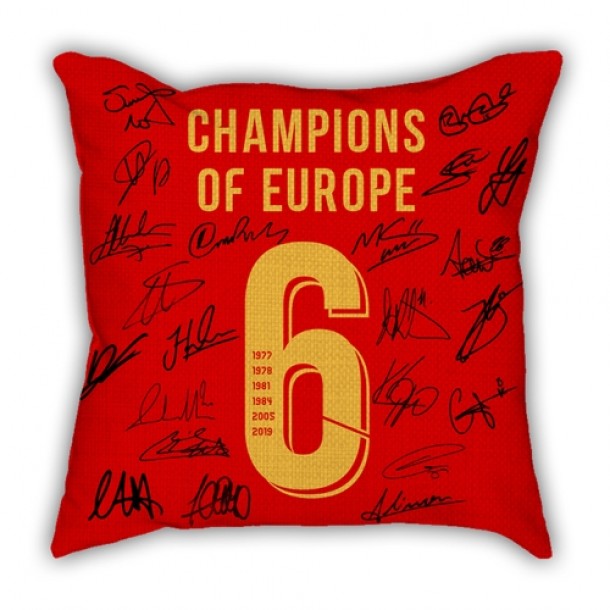 Liverpool Champions League champion team signature pillow sofa cotton and linen texture car pillow cushion bar decoration