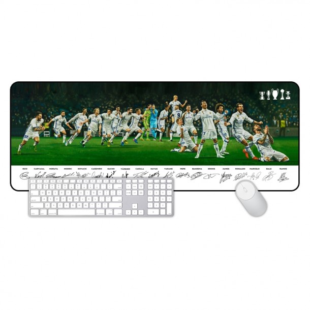 Real Madrid team oil painting art models large mouse pad learning office keyboard table mat