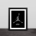 Bull Flying Jordan Classic Dunk Silhouette Solid Wood Decorative Photo Frame Photo Wall