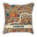 Map section London city pillow sofa cotton and linen texture car pillow cushion gift