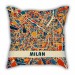 City models Milan map pillow sofa cotton and linen texture car pillow cushion gift